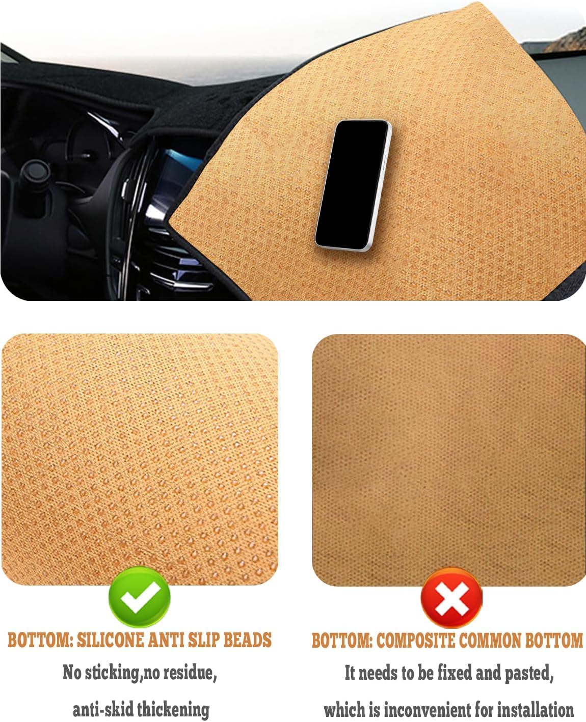 Partsable Car Dashboard Cover Dash Cover Mat Custom Fit for Toyota 4Runner 2003 2004 2005 2006 2007 2008 2009 Interior Dash Mat Dashboard Cover Pad Accessories for 2003-2009 4Runner - Image 6