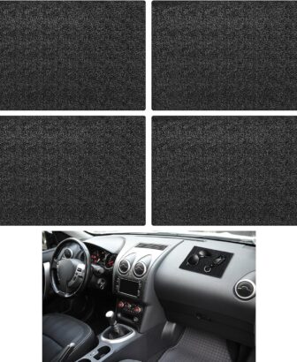 AceOrbit 4 Pcs Extra Large Car Non-Slip Sticky Dashboard Pad 11"x7" Universal PU Sticky Dash Mat for Phones Sunglasses Keys Anti-Slip Grip